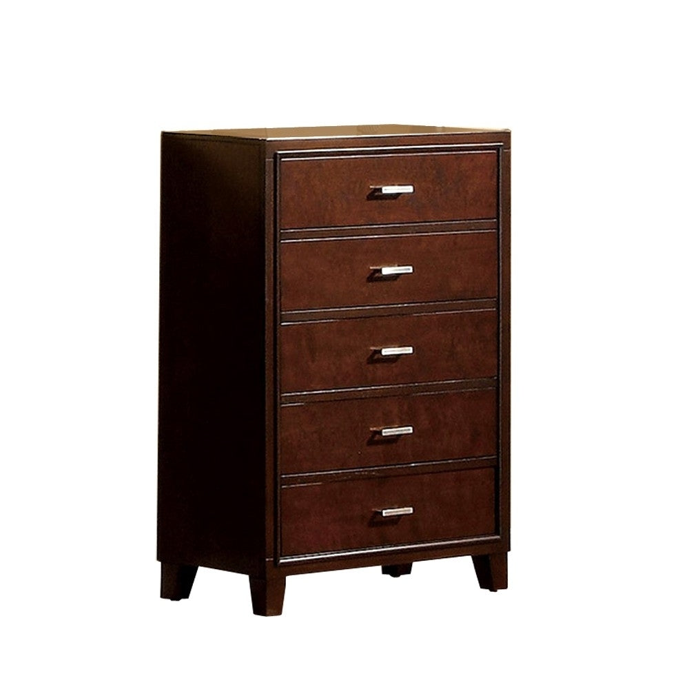 Prepossessing Contemporary Wooden Chest, Espresso Brown.- Saltoro Sherpi