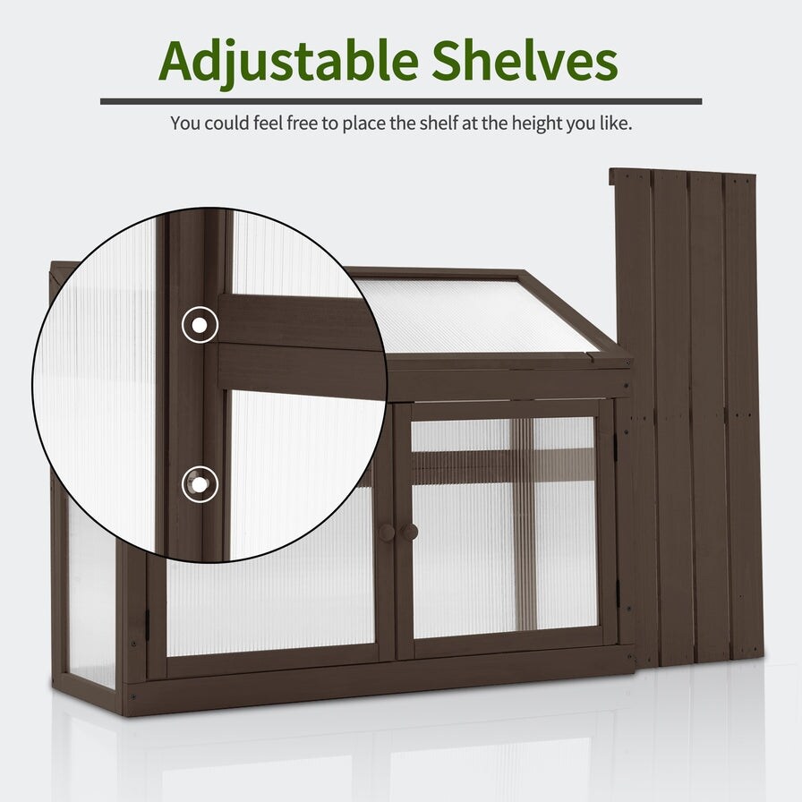 MCombo 2 Tier Cold Frame Greenhouse  Solid Wood 0160