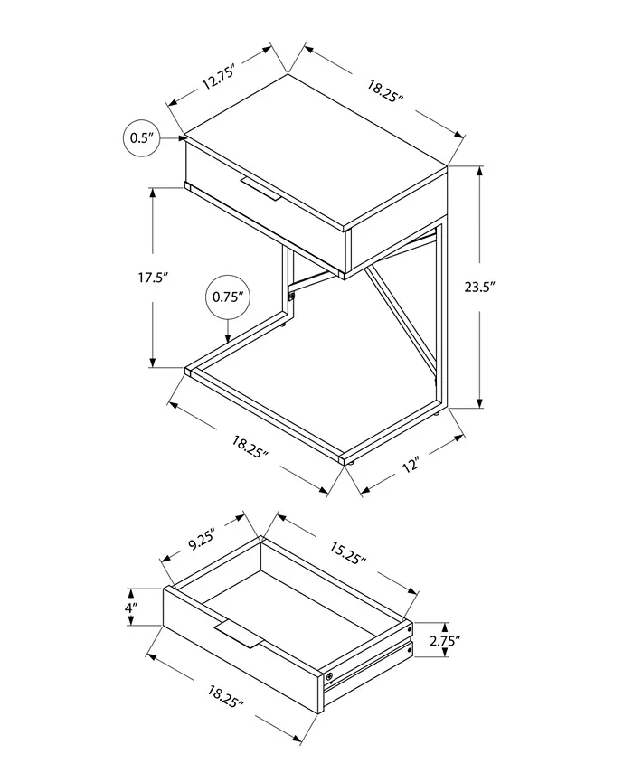 Monarch Specialties Accent Table - 24