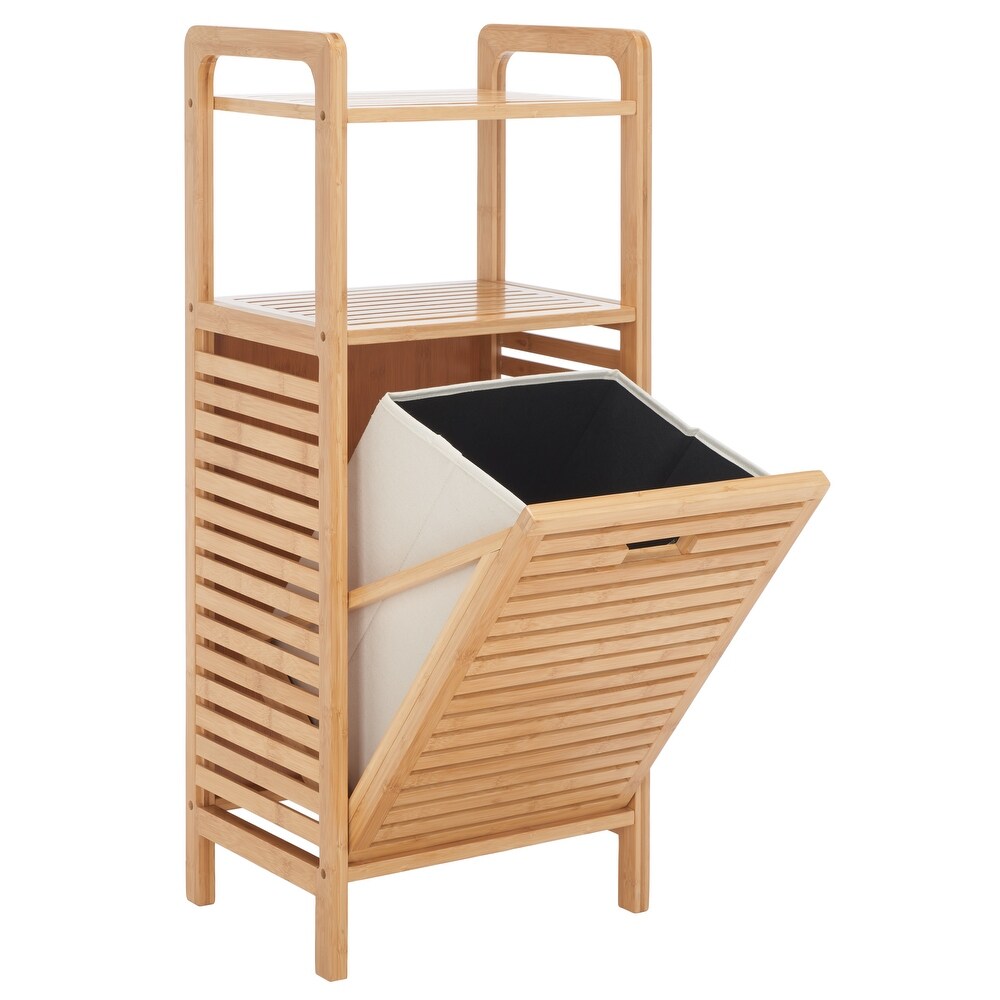 SAFAVIEH Home Collection Hallow Laundry Basket With Shelves   16\