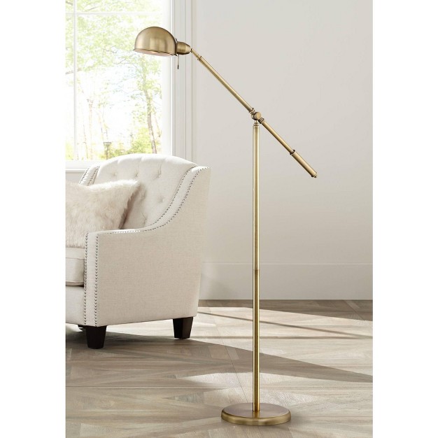 Tall Brass Metal Adjustable Boom Arm Dome Head For Living Room Reading Bedroom Office