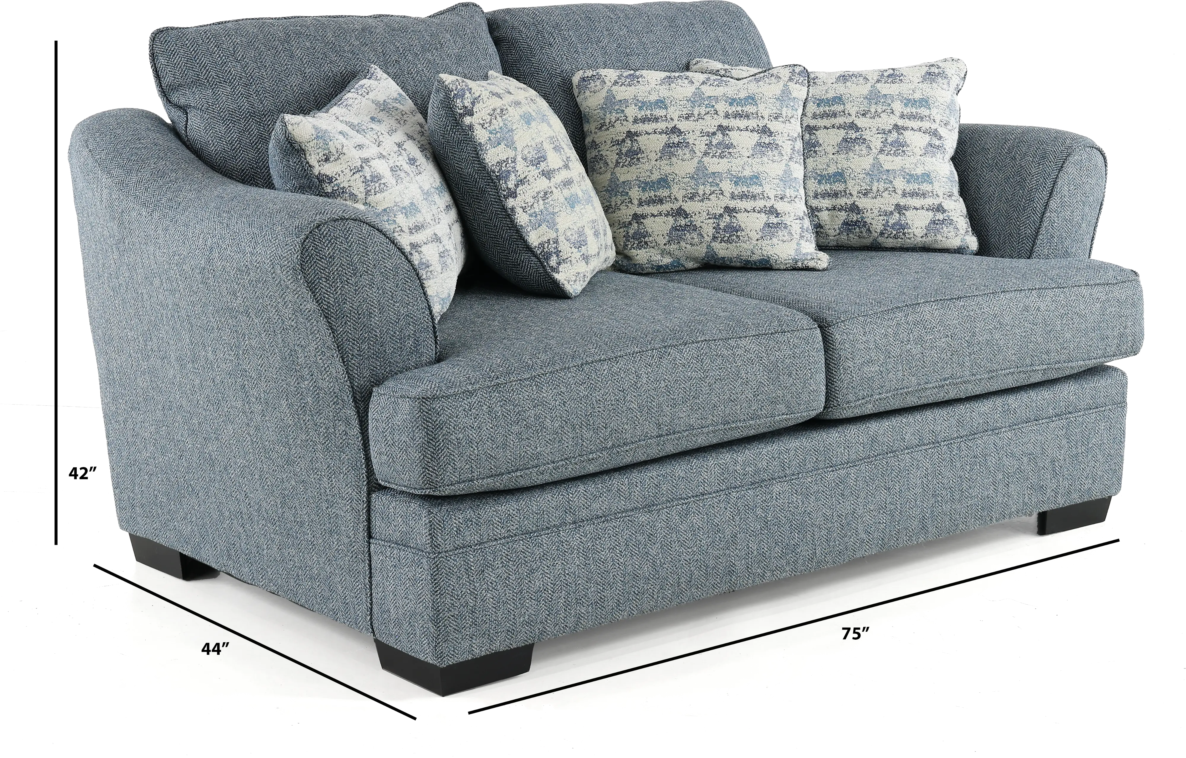 Acropolis Blue Loveseat