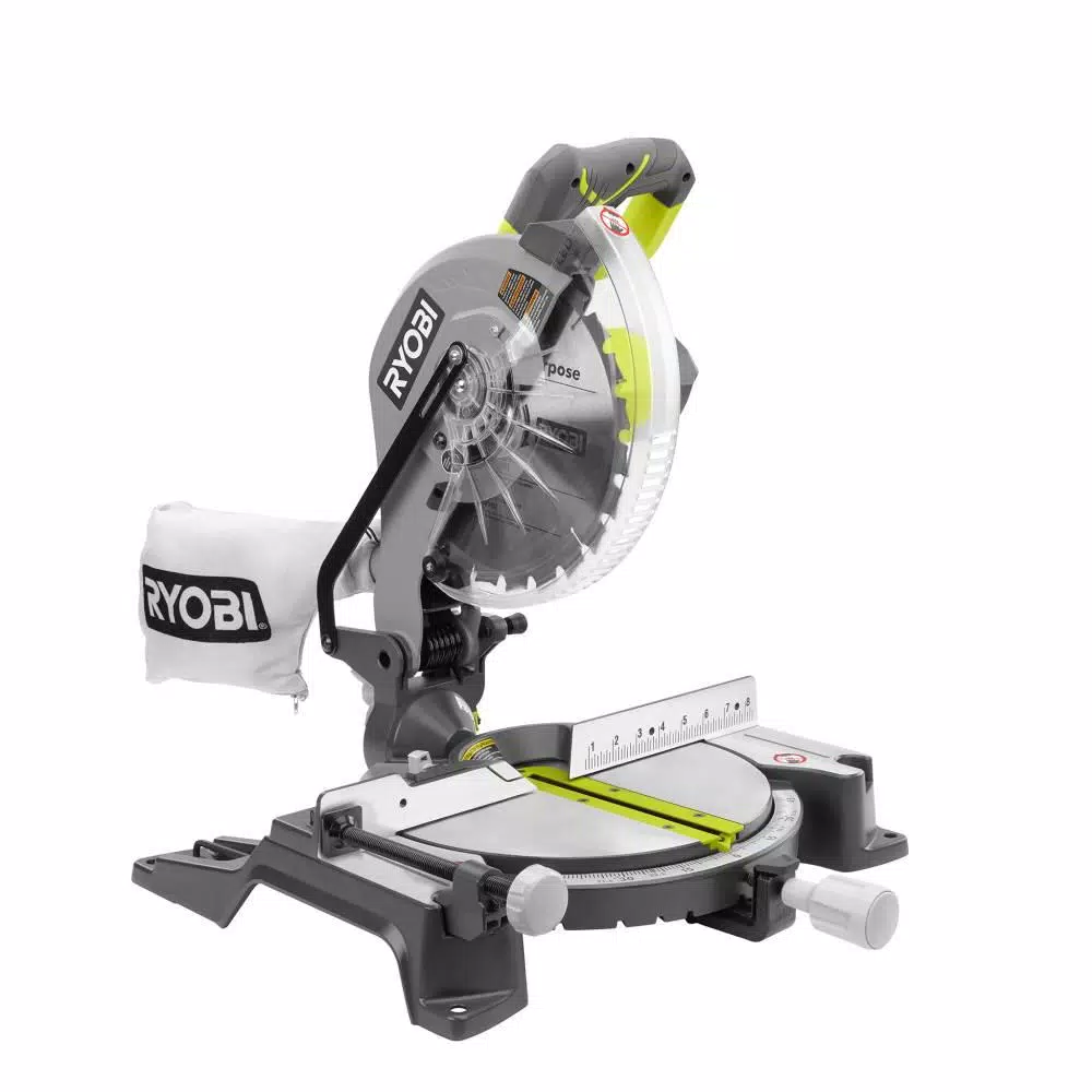 RYOBI 10 in. Compound Miter Saw with LED and#8211; XDC Depot