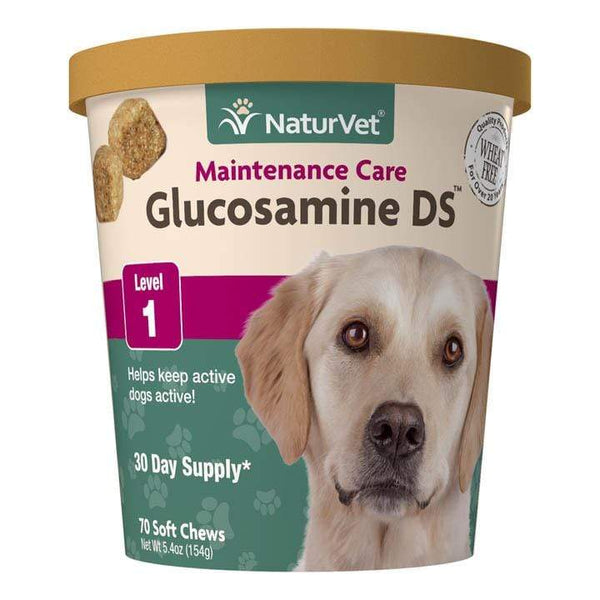 NaturVet Glucosamine DS Level 1 Maintenance Care Soft Chews for Dogs