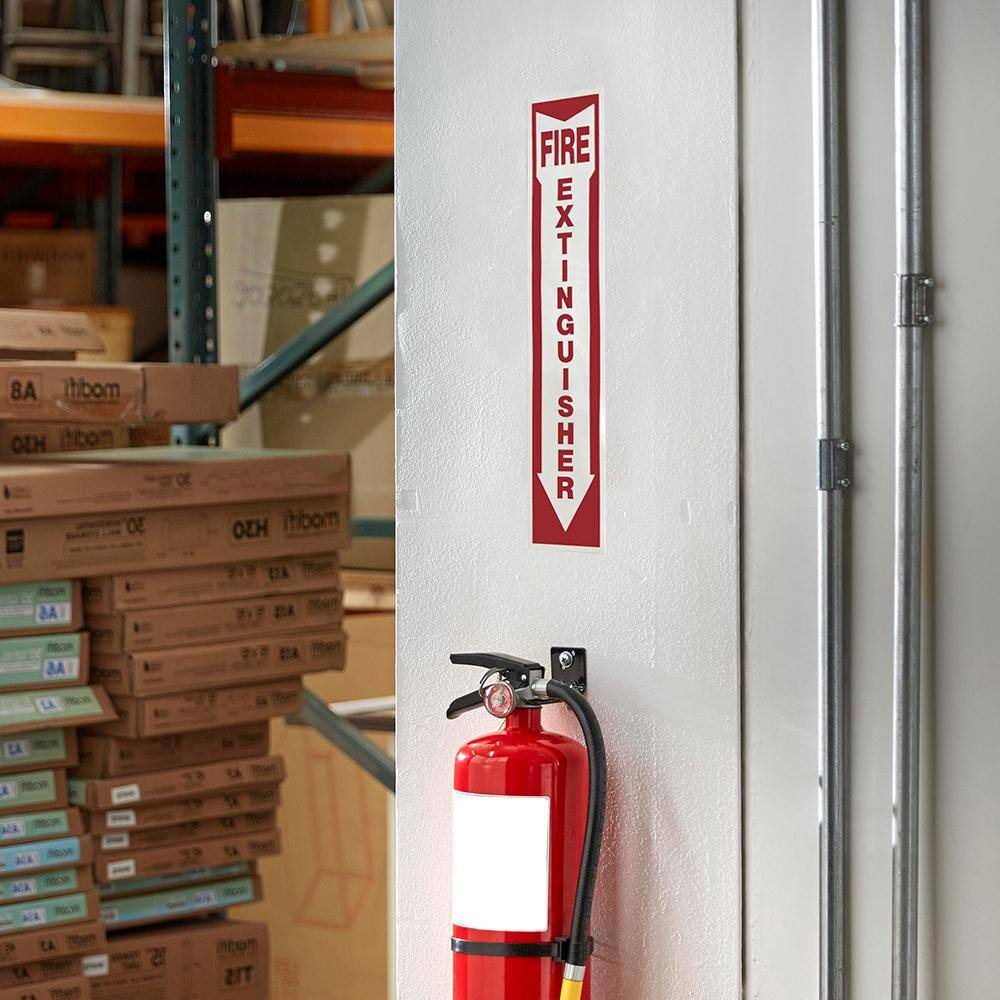 Everbilt 4 in. x 18 in. Glow-in-the-Dark Fire Extinguisher Sign 31504