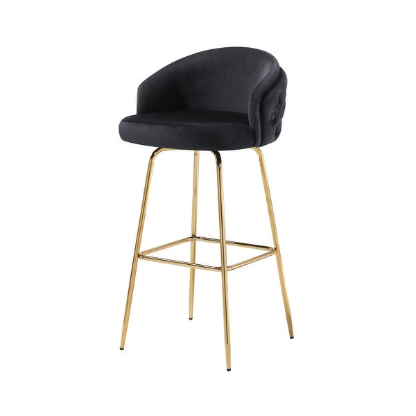 Art Leon Swivel Velvet Uhpolstered Bar Stool