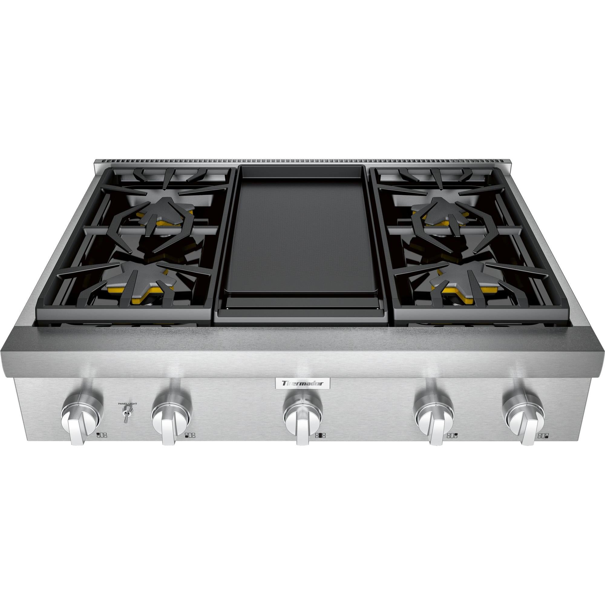 Thermador 36-inch Built-in Gas Rangetop with Griddle PCG364WD