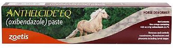 Anthelcide EQ Oxibendazole Paste Horse Dewormer， 0.85-oz syringe