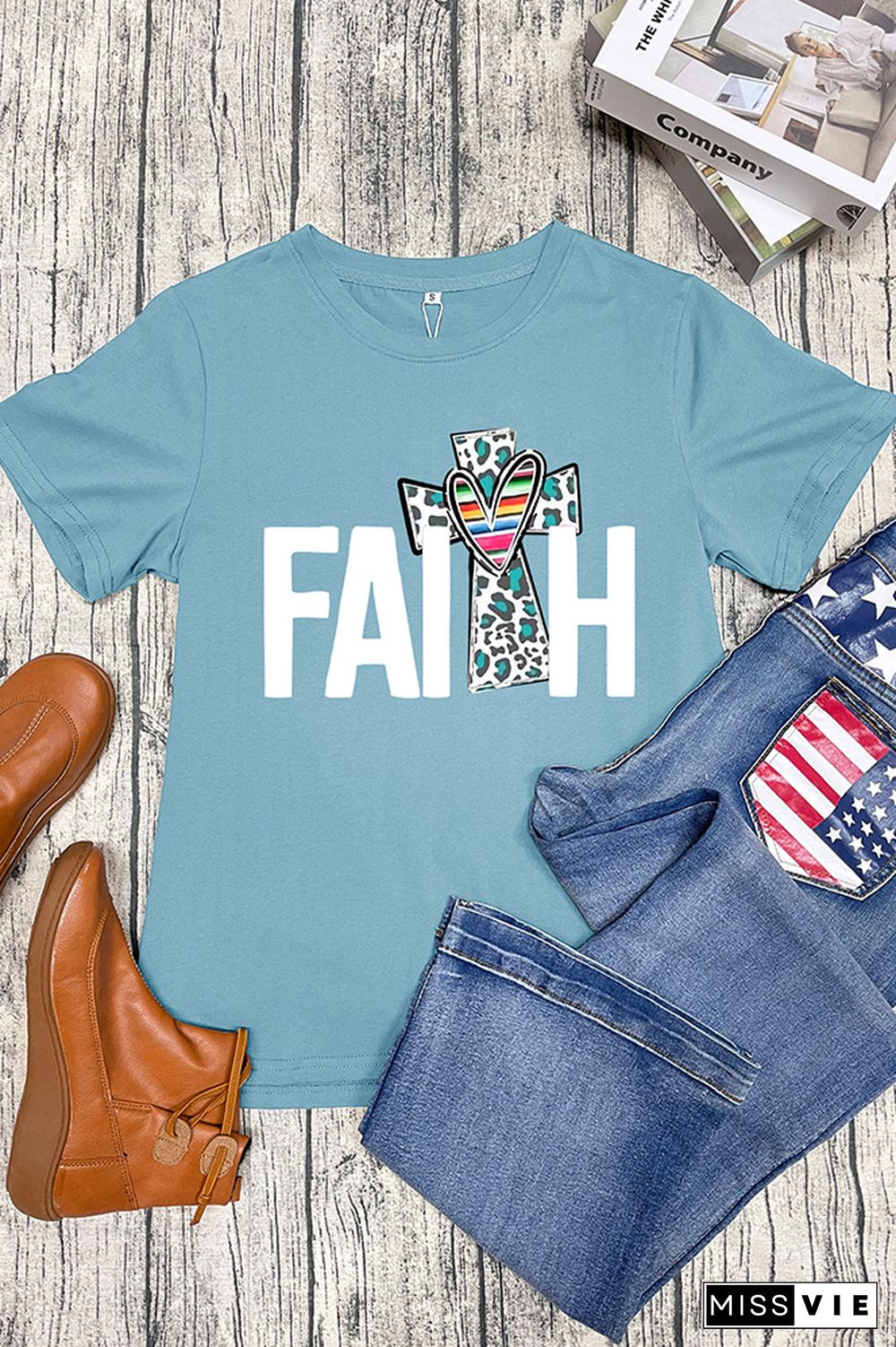 Faith Short Sleeve Graphic Tee Wholesale