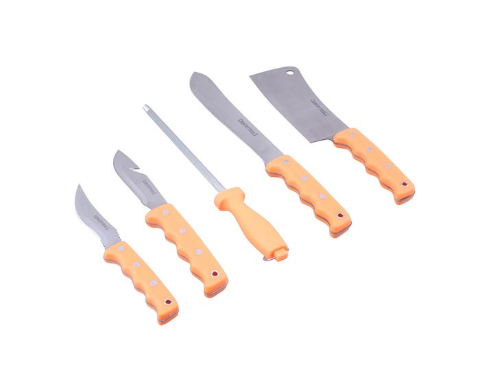 5 Piece Game Butcher Set Orange - 66230