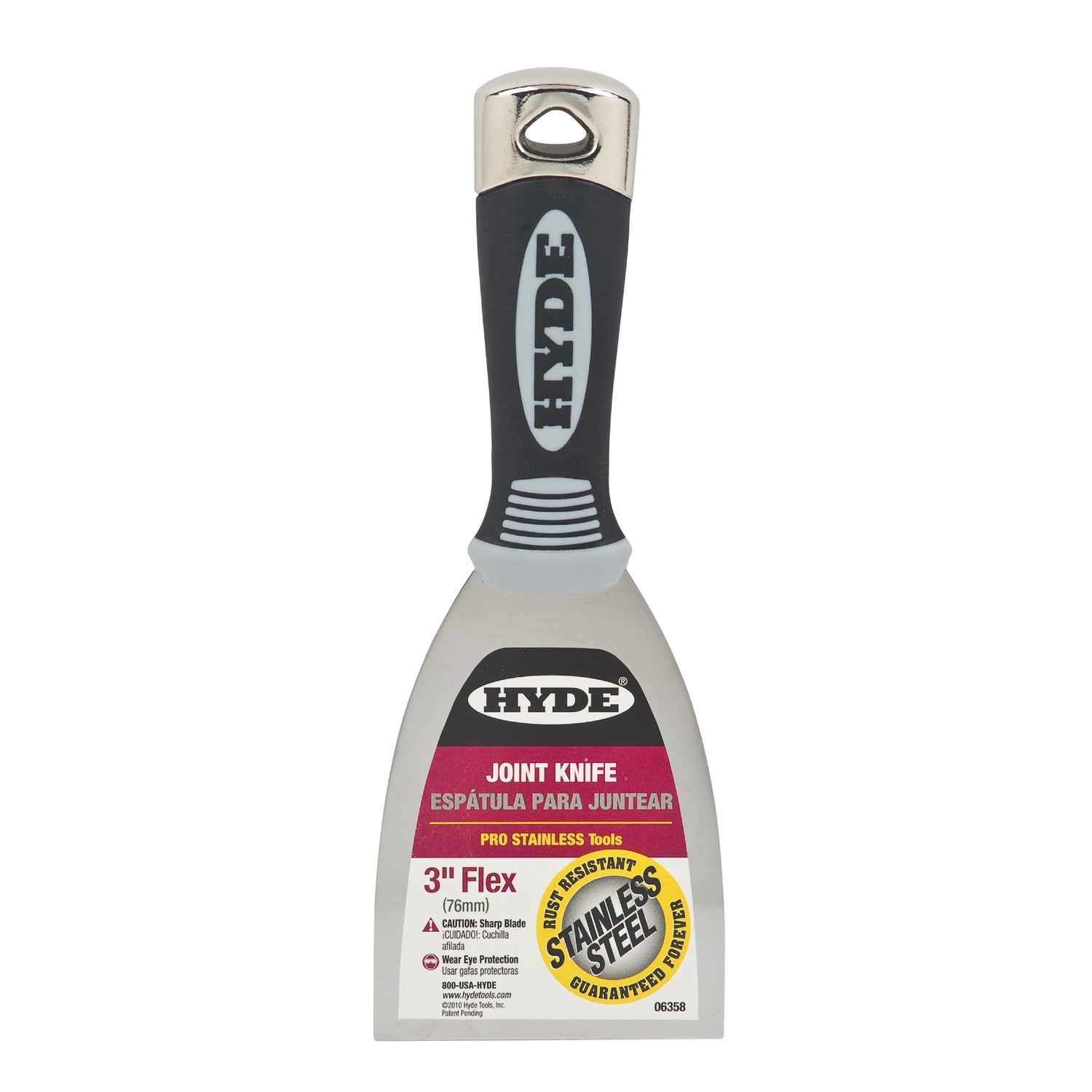 Hyde 3 in. W Stainless Steel Flexible Scraper