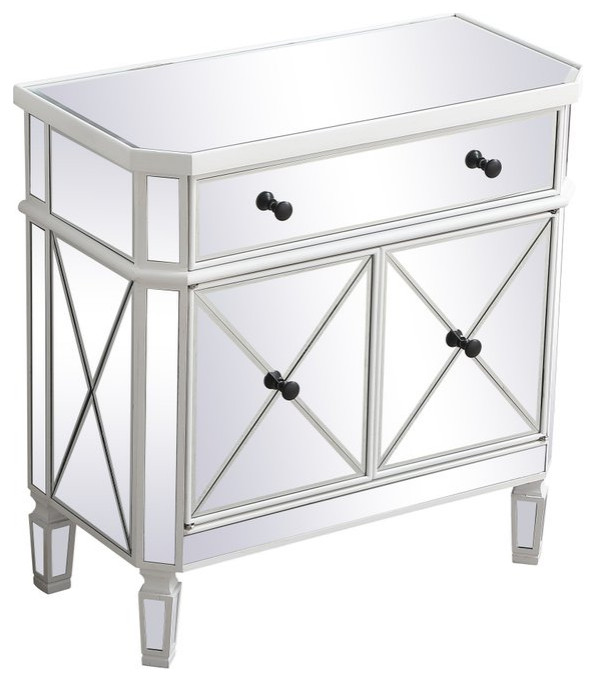 Calum 32 quotMirrored Cabinet   Traditional   Accent Chests And Cabinets   by Elegant Furniture  ampLighting  Houzz