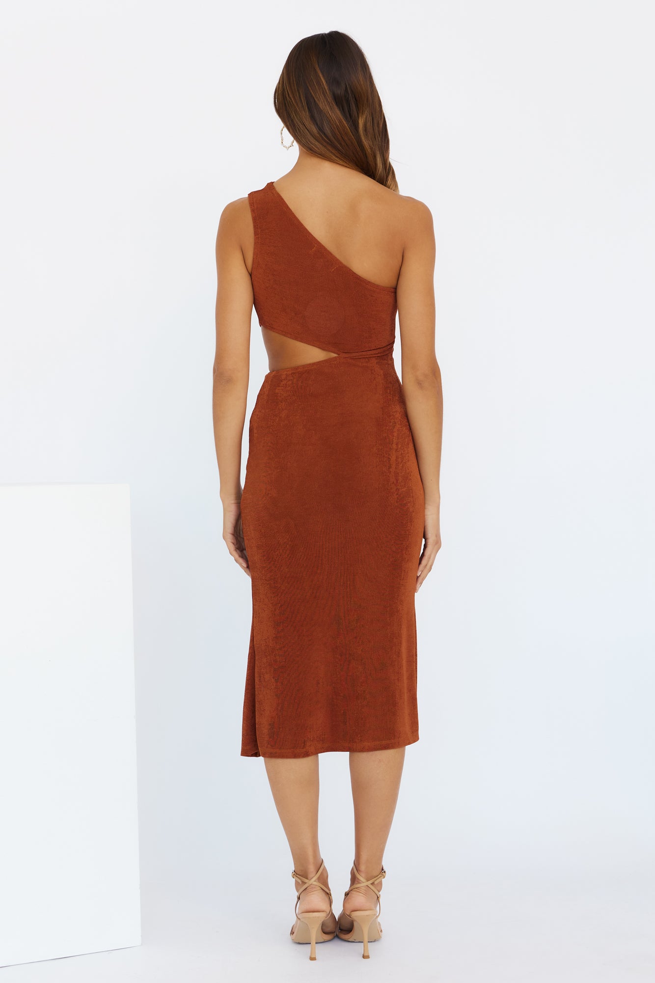 Ring Ring Midi Dress Brown