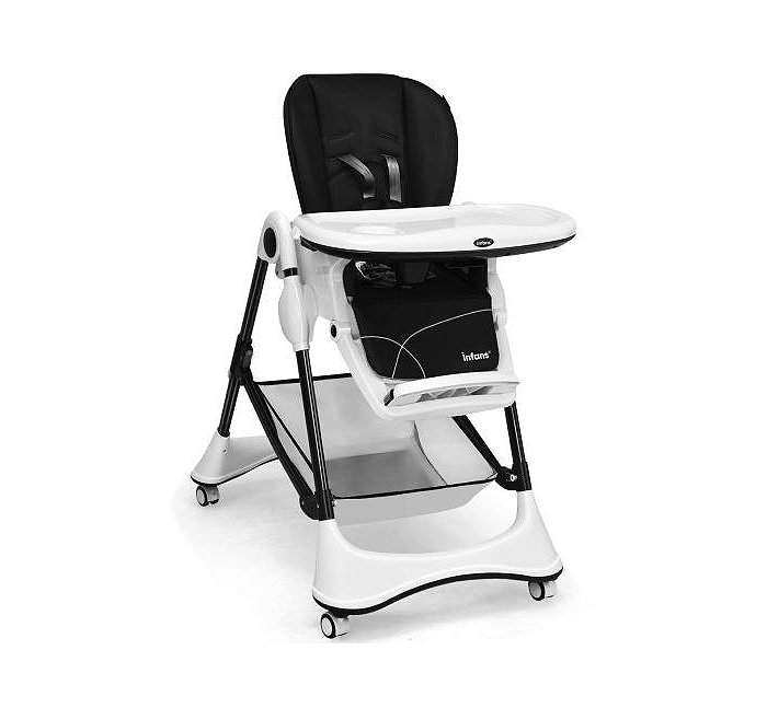 Slickblue A-Shaped High Chair with 4 Lockable Wheels