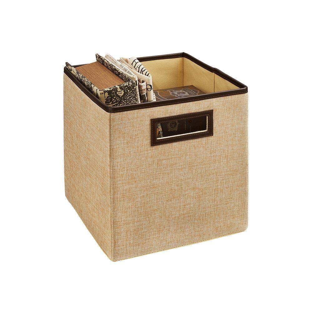 ClosetMaid 11 in. H x 10.5 in. W x 10.5 in. D Beige Fabric Cube Storage Bin 21526