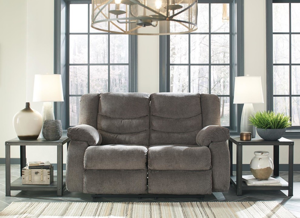 Tulen Reclining Loveseat  Gray 9860686   Transitional   Loveseats   by Homesquare  Houzz