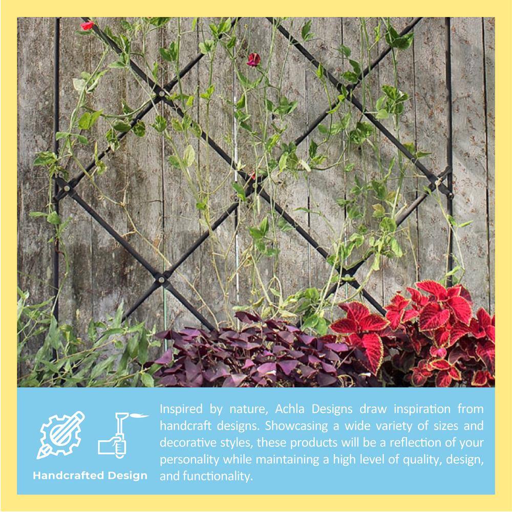 ACHLA DESIGNS Traditional Freestanding Lattice Garden Trellis 84 in. Tall FT-30