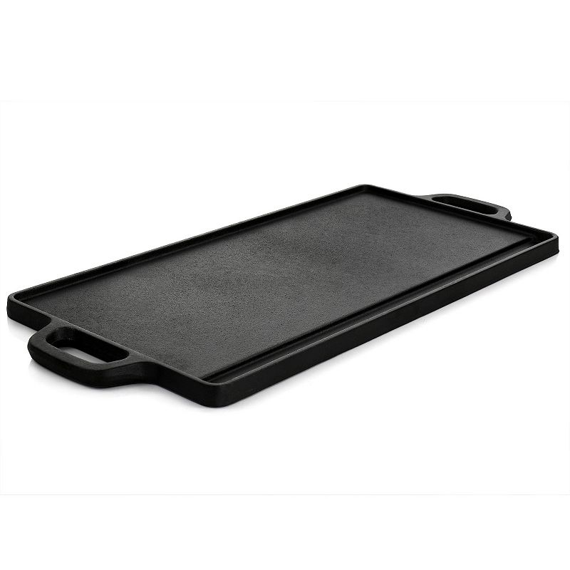 Oster Cocina Castaway Pre-Seasoned 18in x 9in Cast Iron Reversible Griddle