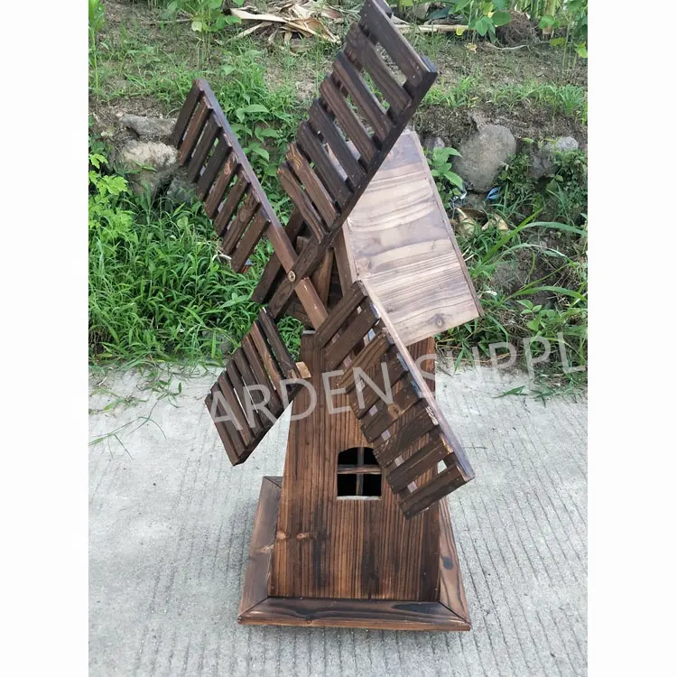 Yard Decorative Windmills Garden Wooden Carton Ornaments Garden Decoration Indoor Table Top Wooden Barrel Water Fountains 200pcs