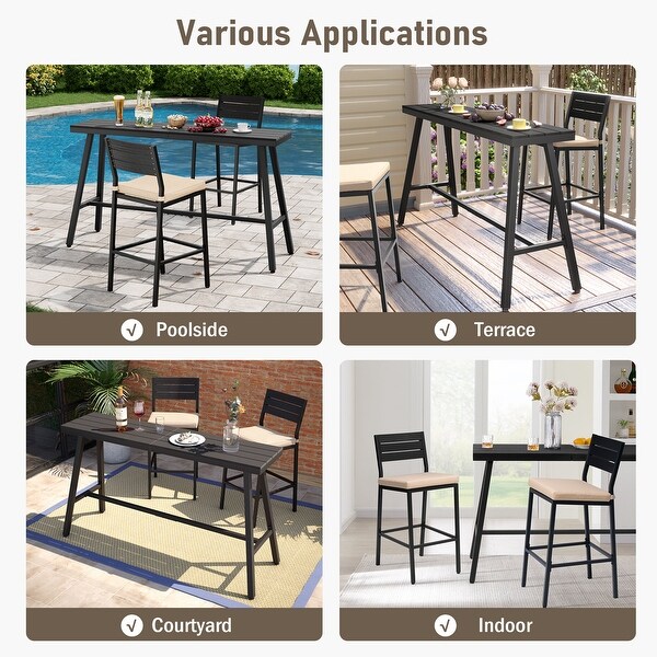 VredHom Outdoor Bar Table Bistro Dining Table