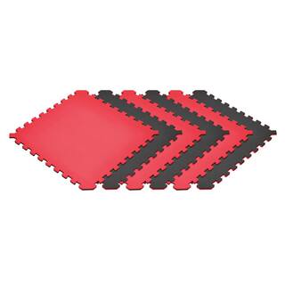 Norsk RedBlack 24 in. x 24 in. EVA Foam Truly Reversible Interlocking Tile (18-Tile) 240451_3