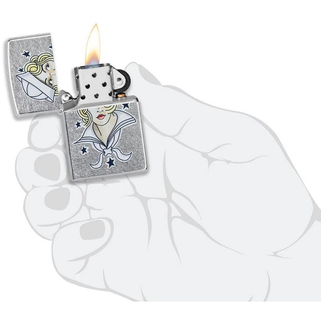 Zippo Sailor Girl Tattoo Design Windproof Lighter