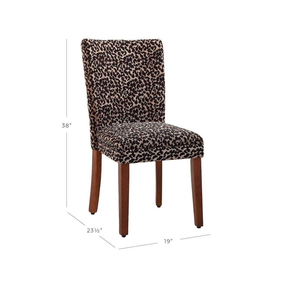 HomePop Leopard Parsons Chairs (Set of 2)   N/A