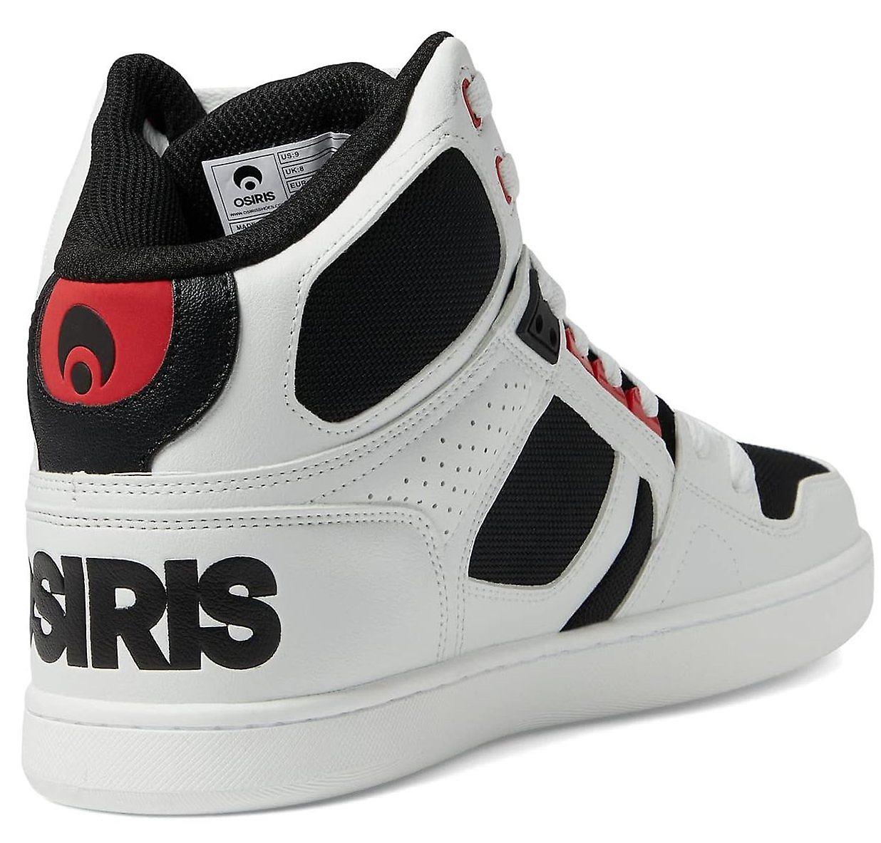 Osiris NYC 83 CLK White Red Black Mens Hi Top Skate Trainers-9