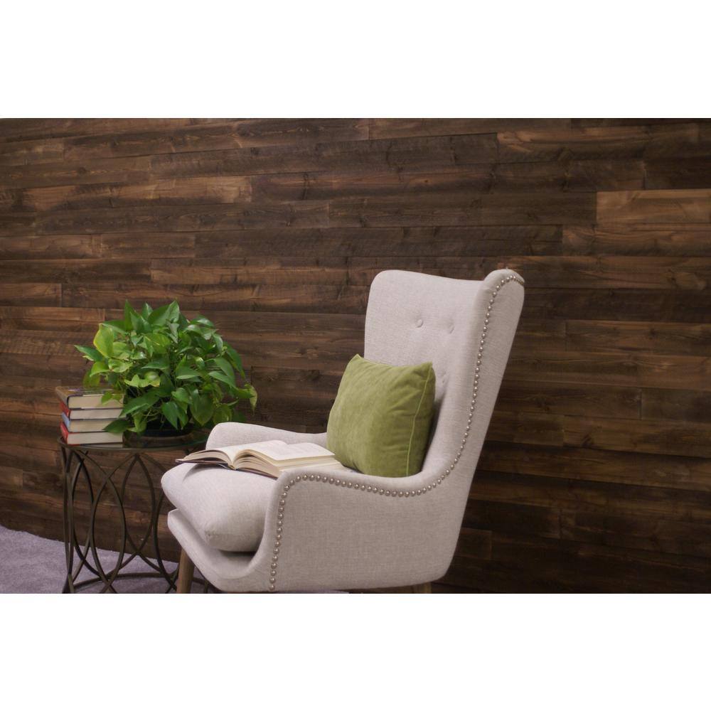 516 in. x 3-58 in. x Random Lengths Butternut Brown Vintage Shiplap Planks 8203751