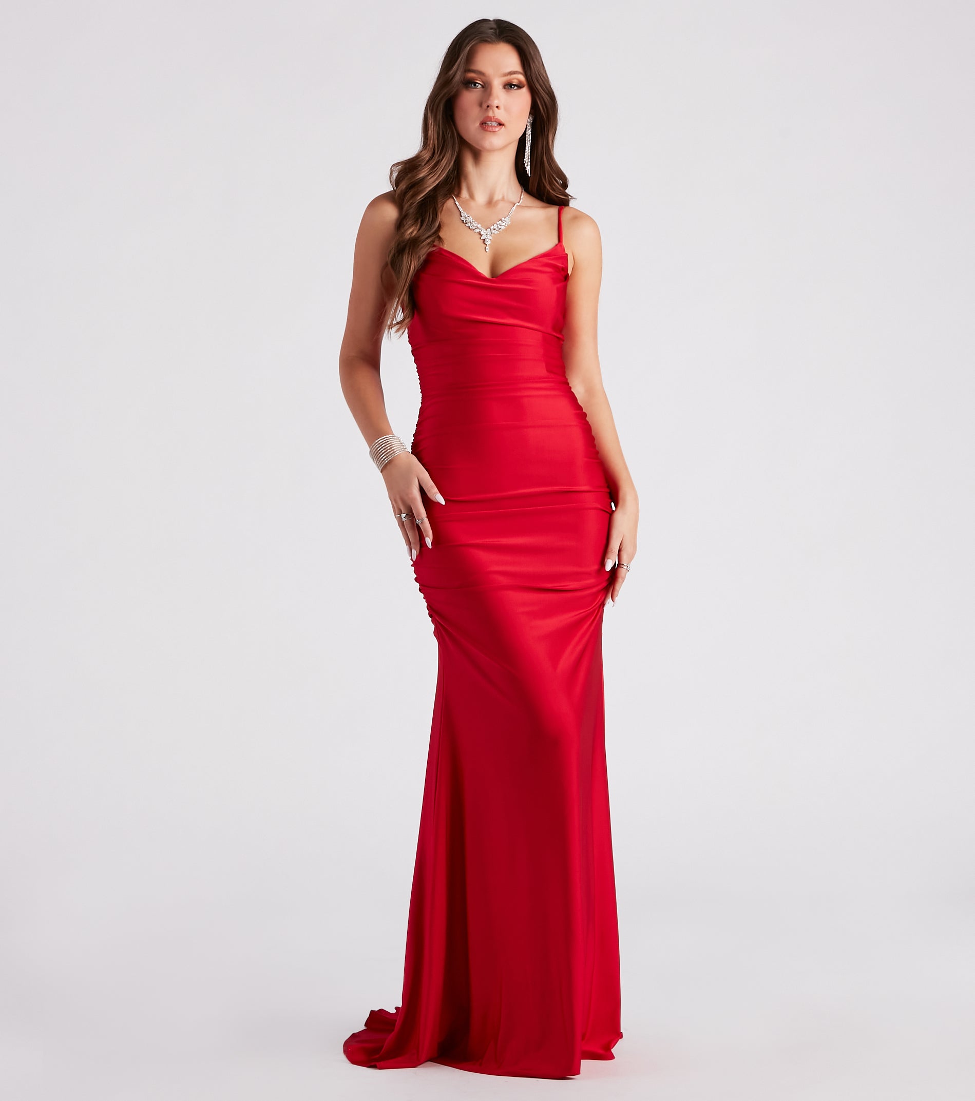 Jamie Formal Cowl Neck Mermaid Dress