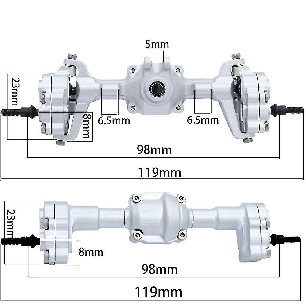 For Fcx24 Complete Metal Front And Rear Portal Axle With Gear 1/24 Rc Car Upgrades Parts Accessorie