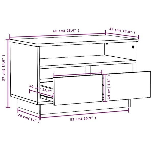 vidaXL TV Cabinet White 23.6