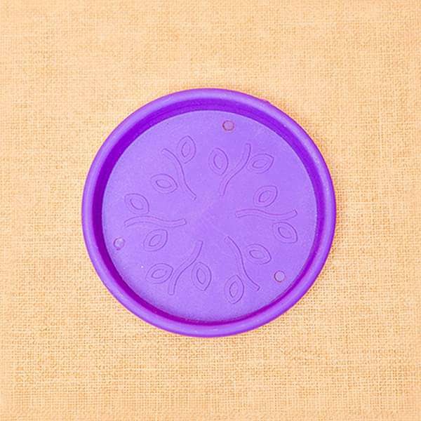 5.9 inch (15 cm) Round Plastic Plate for 6 inch (15 cm) Grower Pots (Violet) (set of 6)