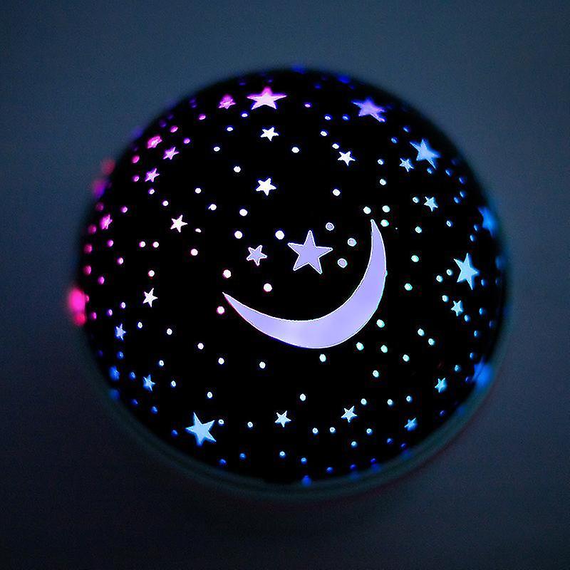 Children's Night Light， Projector Lamp 360 Romantic Rotation，(4 Led 8 Lighting Modes 2 Charging Modes) Blue