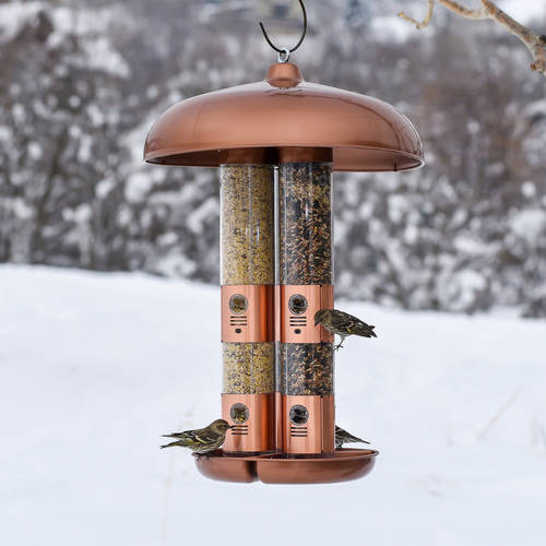 Perky-Pet 10 lb Copper Finish Triple Tube Bird Feeder