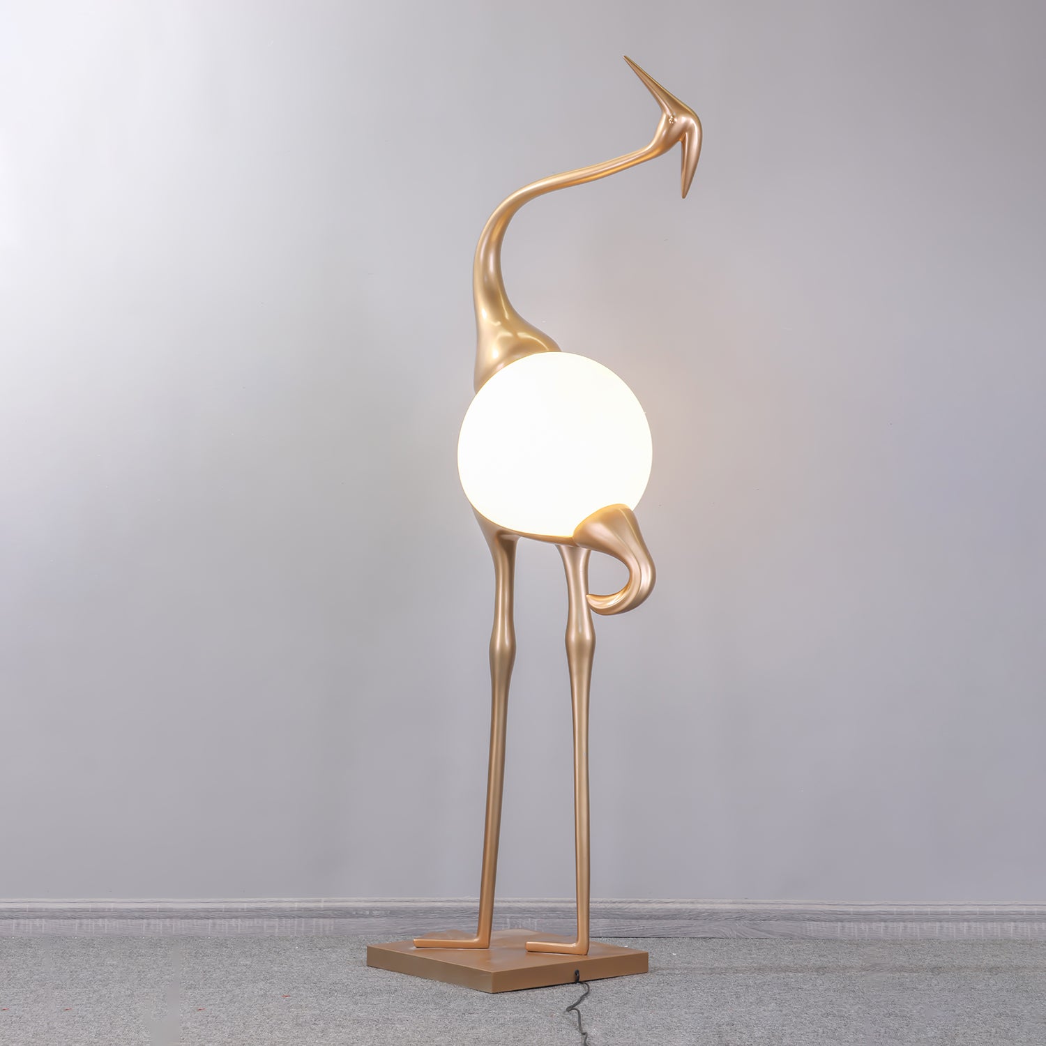 Heron Sculpture Floor Lamp