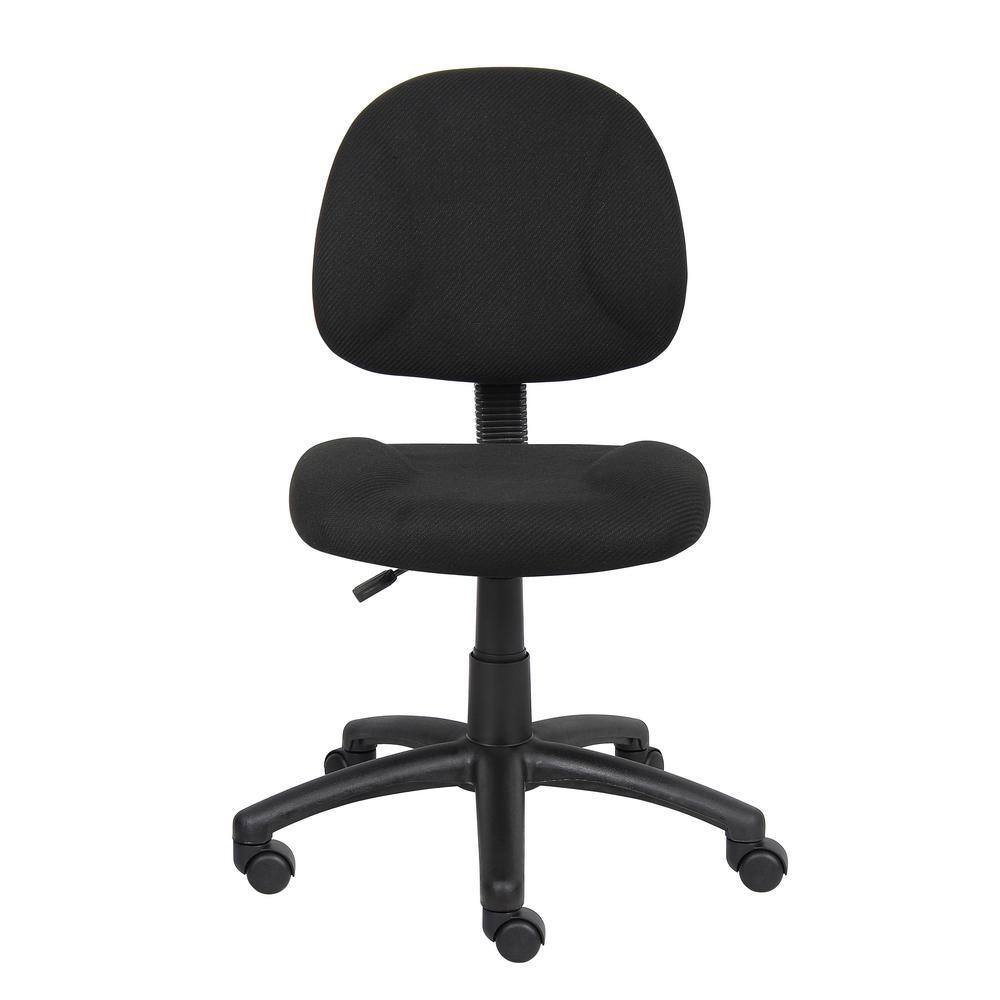 BOSS Office Products HomePRO 25 in. Wide Black Armless Task Chair B315-BK