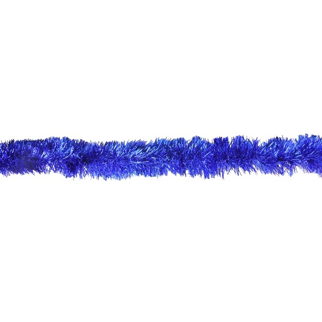 Unlit Lavish Blue Tinsel Christmas Garland