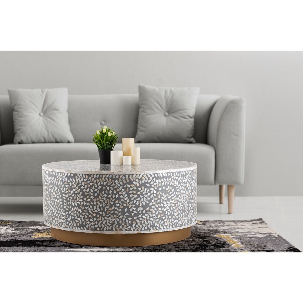 Luxe Handmade Mother of Pearl Coffee Table