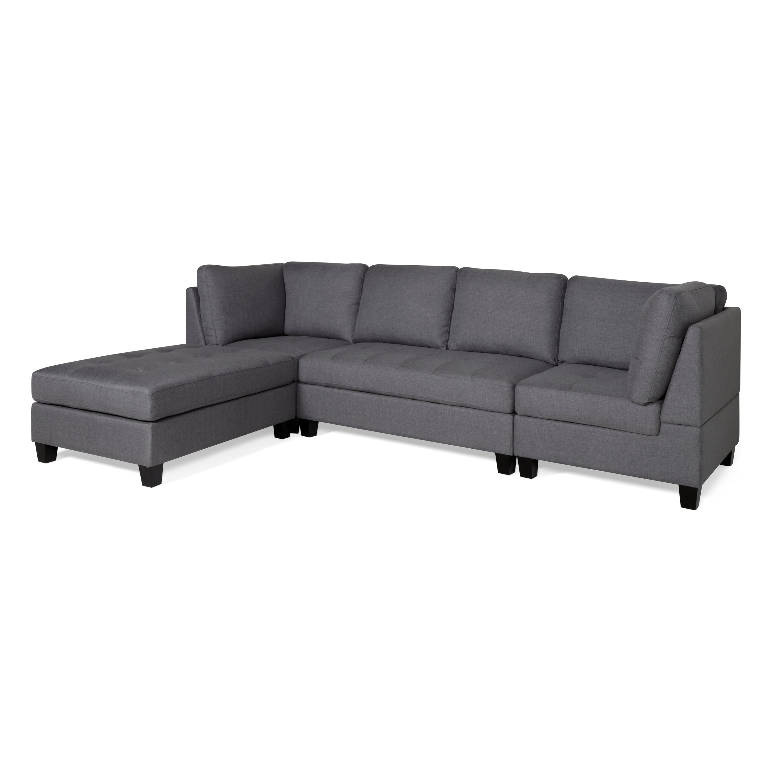 Ellawyn Contemporary 4 Seater Fabric Sectional