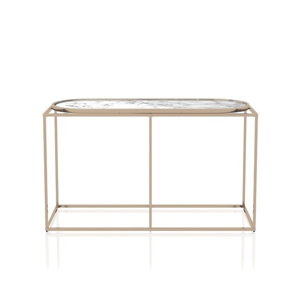 Furniture of America Jaide Contemporary Champagne Tone 48-inch Sofa Table