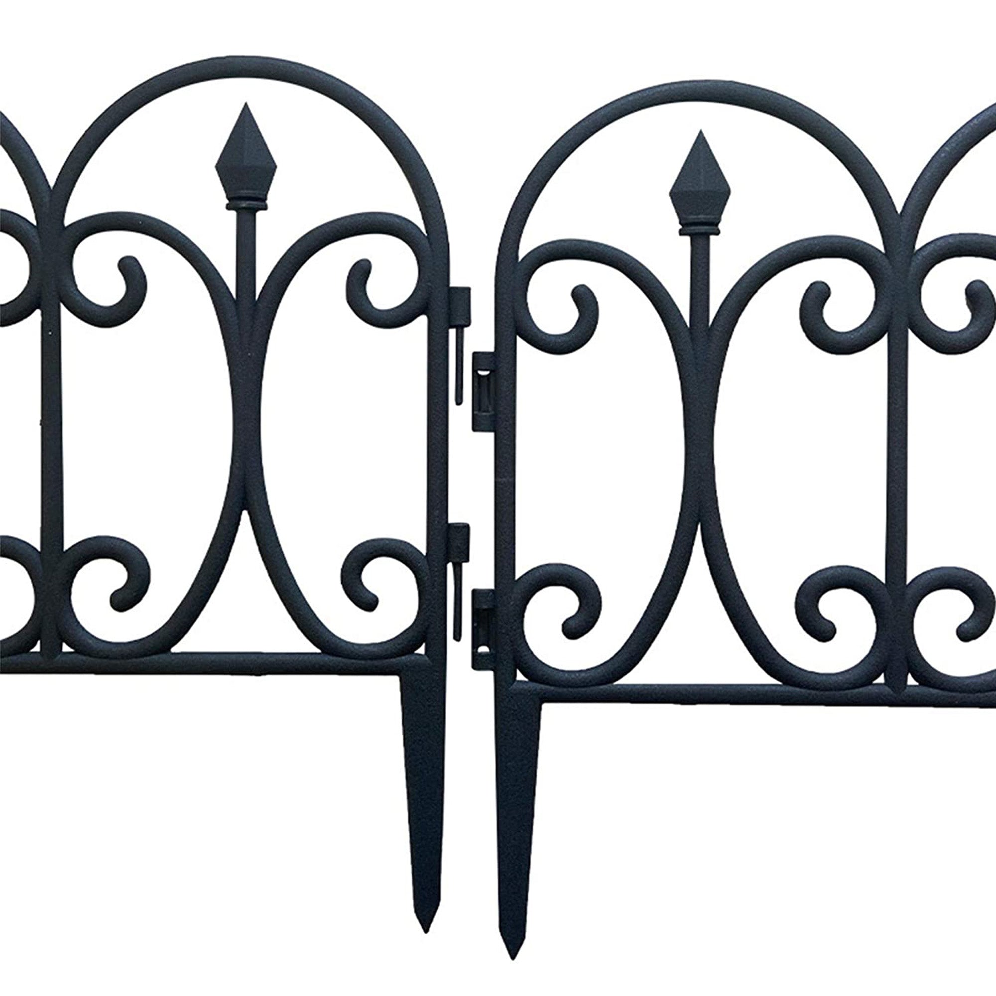 Gupgi 5PCS Garden Fence Rustproof Landscape Border Folding Patio Fences