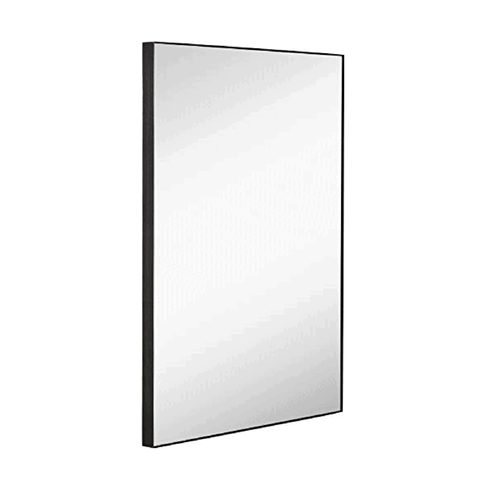 Contemporary Brushed Metal Wall Mirror  (22