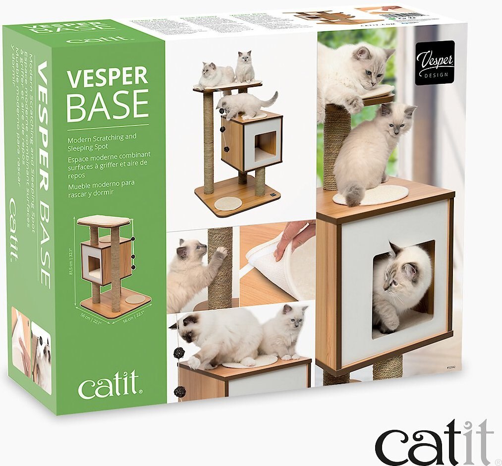 Vesper Base 32-in Modern Cat Tree and Condo