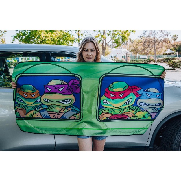 Surreal Entertainment Teenage Mutant Ninja Turtles Sunshade For Car Windshield 64 X 32 Inches