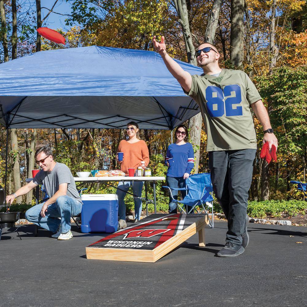 Wild Sports Wisconsin Badgers 24 in. W x 48 in. L Cornhole Bag Toss 1-16047-VT862XD