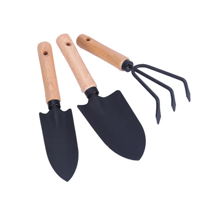 Factory 3/4PCS Mini Gardening Tools with Wooden Handle Garden tool set Durable Garden Hand Tools