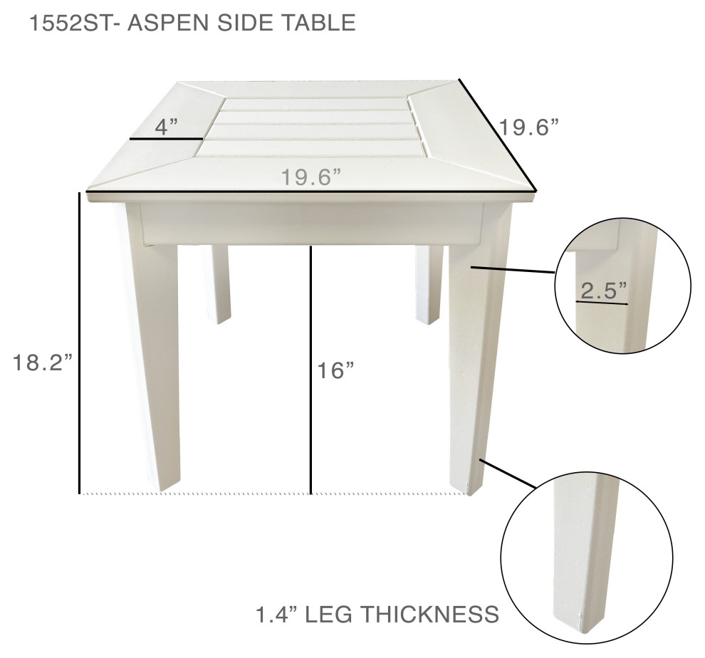 Aspen 3PC Set Deep Seating Chair with End Table   Transitional   Outdoor Lounge Chairs   by LuXeo USA  Houzz