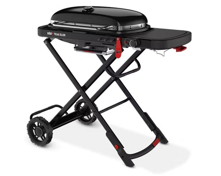 Weber Traveler Stealth Edition Portable Gas Grill