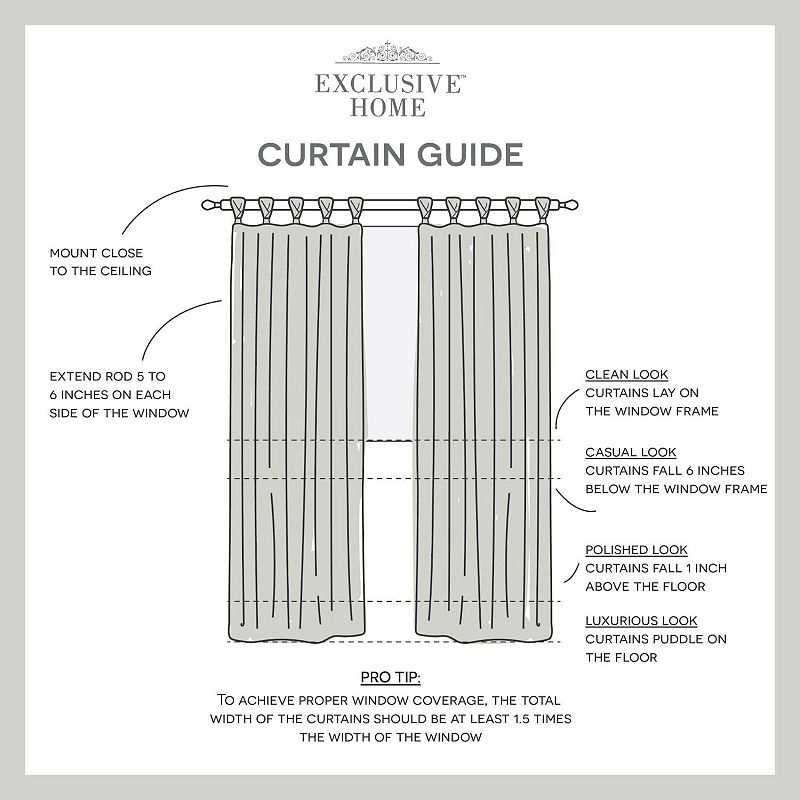 Exclusive Home Curtains 2-pack Hazel Light Filtering Braided Top Window Curtain Set